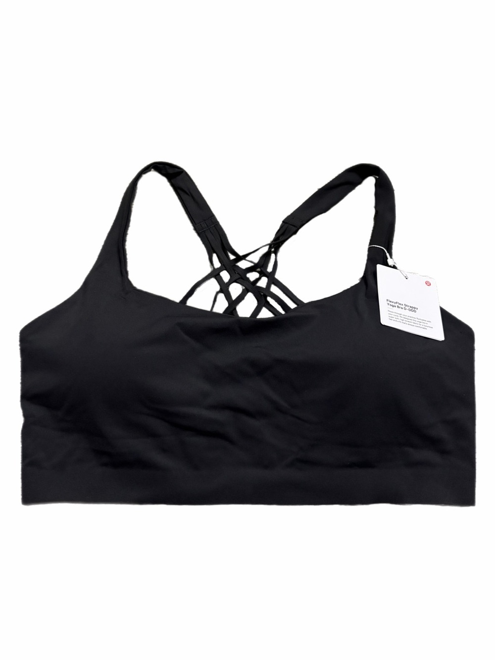 NWT Lululemon FlexyFlex Yoga Bra *Light Support, D-DDD Cups (Black) Size L/XL